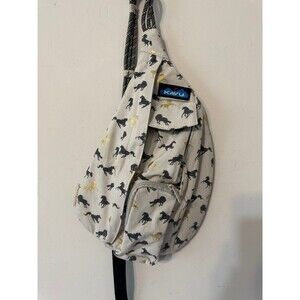 KAVU HORSE PRINT CANVAS SLING BAG